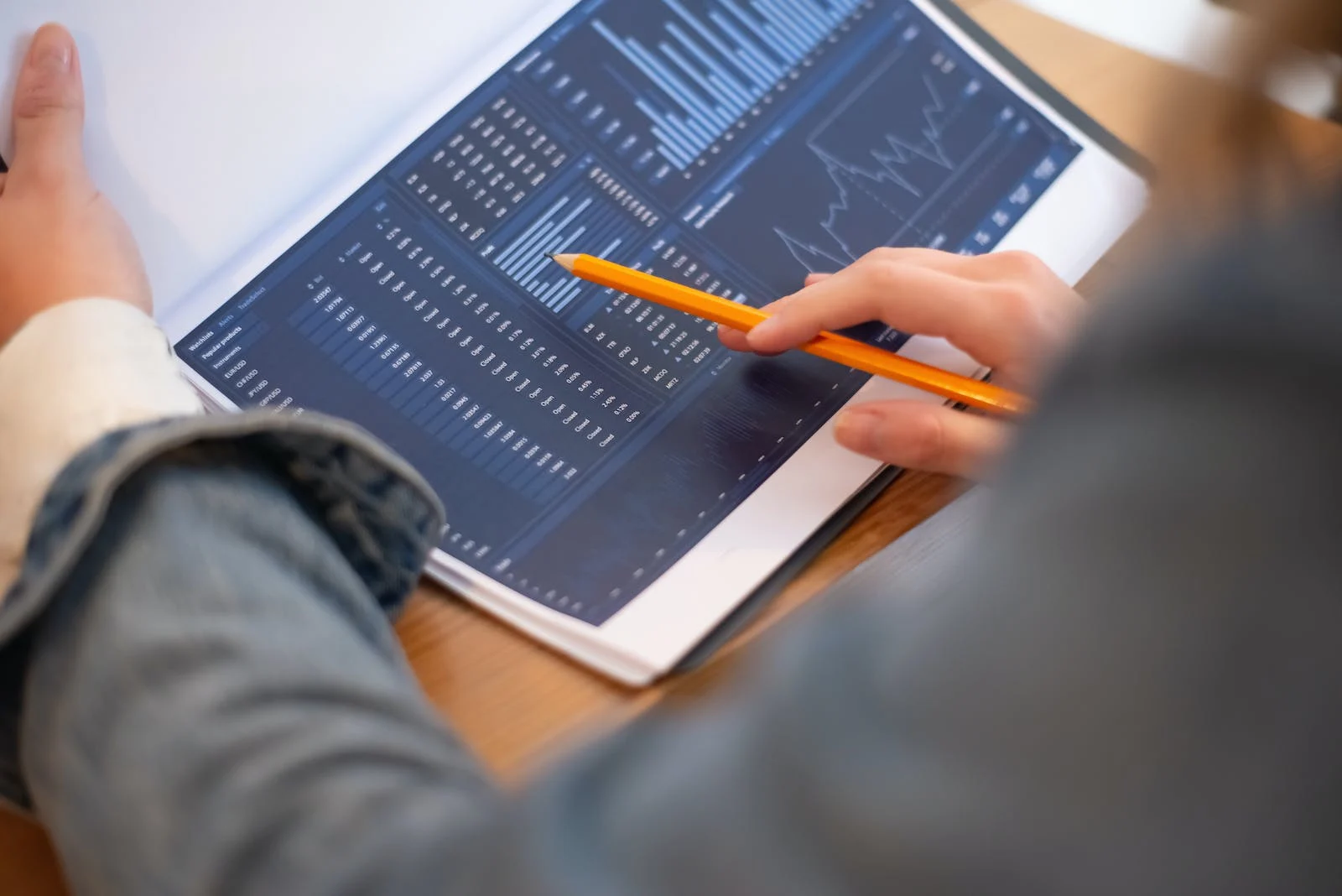 A person looking at a salary chart for an AML Compliance Officer