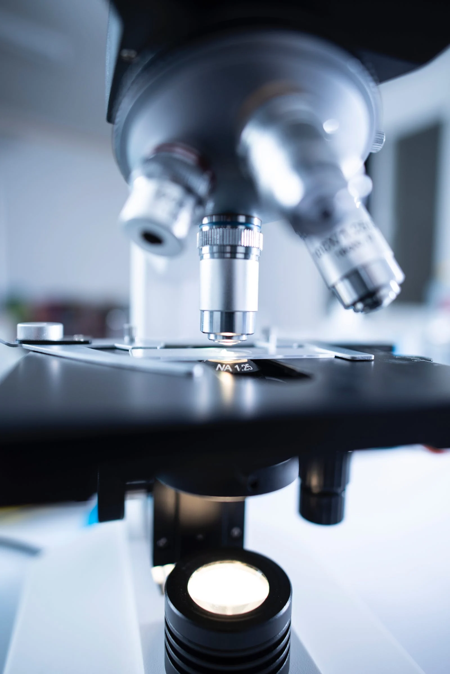 A forensic scientist analyzing evidence in a laboratory