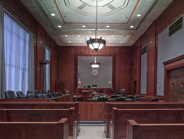 Una sala del tribunal donde se lleva a cabo el juicio