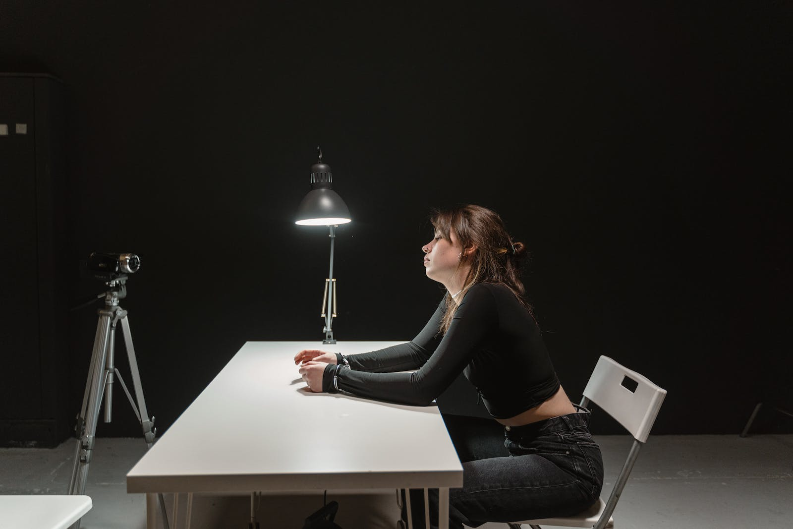 A suspect being informed of their rights before an interrogation