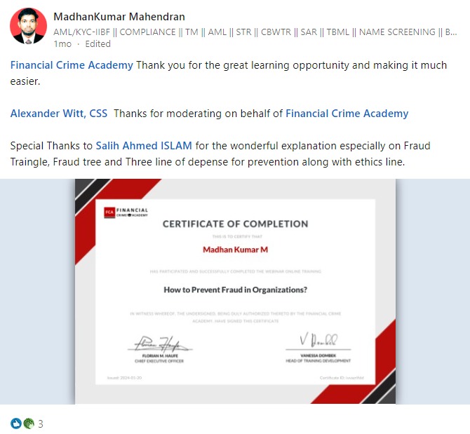 LinkedIn Testimonial