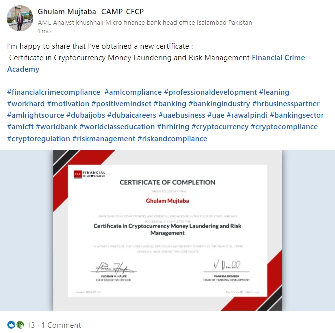 LinkedIn Testimonial