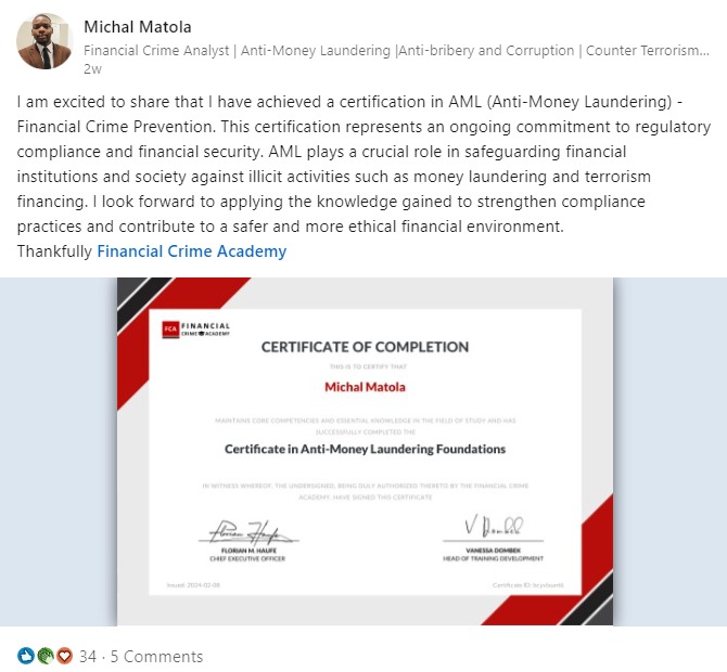 LinkedIn Testimonial