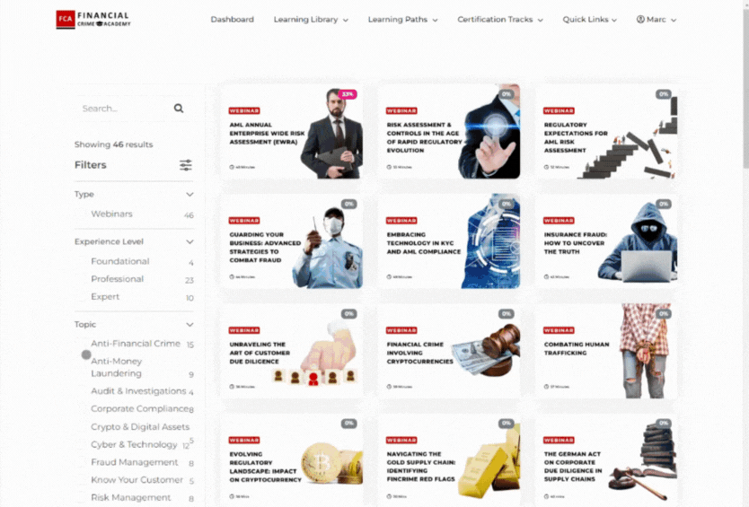 Filter Webinars by  Topic and Skill Level